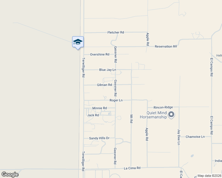 map of restaurants, bars, coffee shops, grocery stores, and more near 59220 Roger Lane in Anza