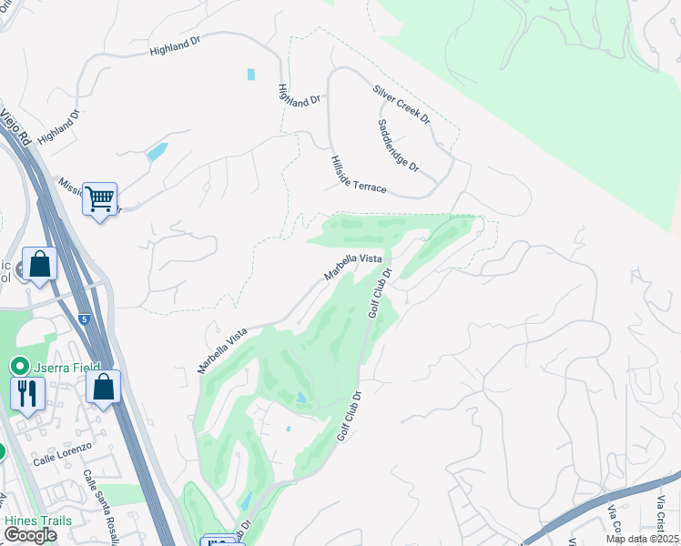 map of restaurants, bars, coffee shops, grocery stores, and more near 30402 Marbella Vista in San Juan Capistrano