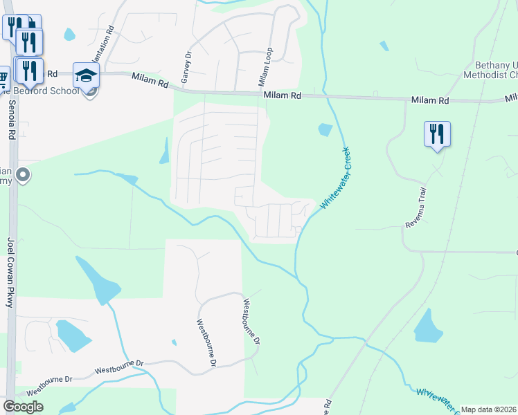 map of restaurants, bars, coffee shops, grocery stores, and more near 335 Greenview Circle in Fayetteville