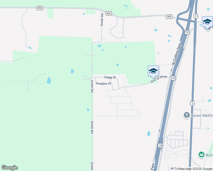 map of restaurants, bars, coffee shops, grocery stores, and more near 1803 Douglas Street in Howe