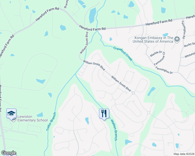 map of restaurants, bars, coffee shops, grocery stores, and more near 5419 Everlook Circle in Evans