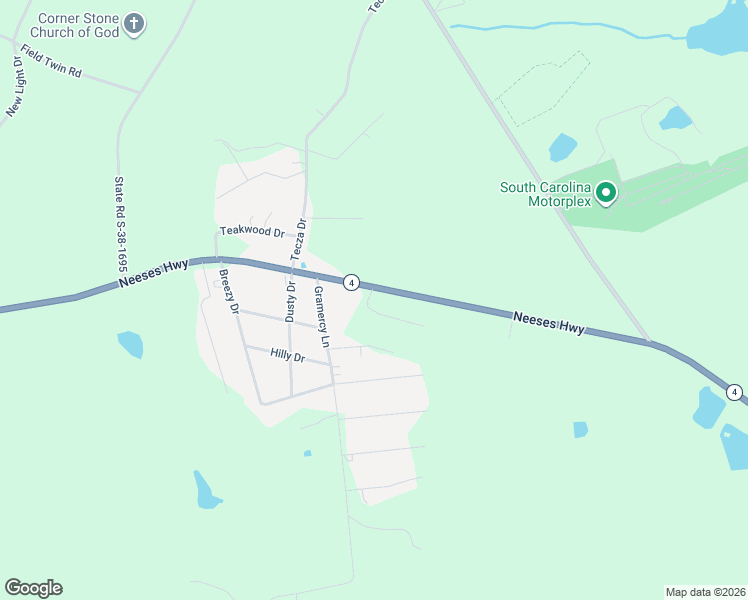 map of restaurants, bars, coffee shops, grocery stores, and more near 107 Flake Road in Orangeburg