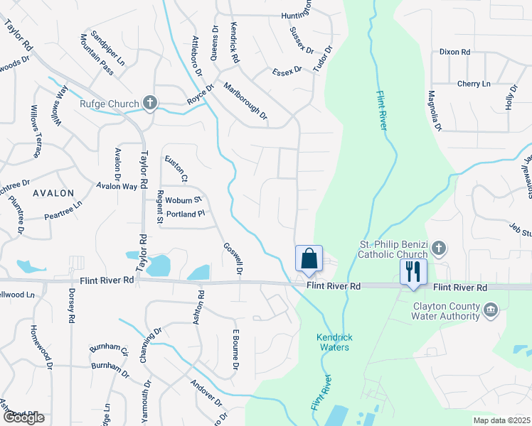 map of restaurants, bars, coffee shops, grocery stores, and more near 8515 Pineland Drive in Jonesboro