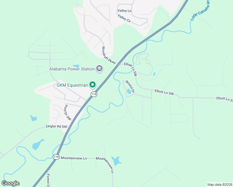 map of restaurants, bars, coffee shops, grocery stores, and more near 1925 Montevallo Road Southwest in Leeds