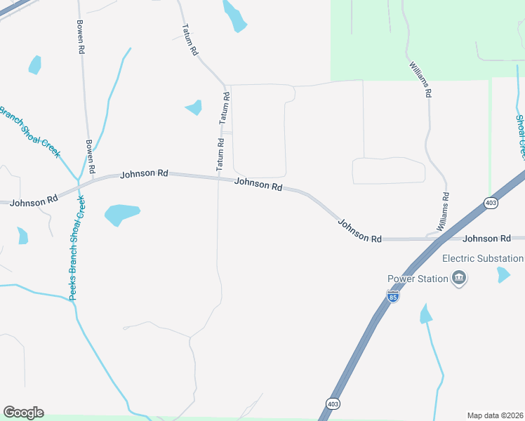 map of restaurants, bars, coffee shops, grocery stores, and more near 7670 Johnson Road in Palmetto