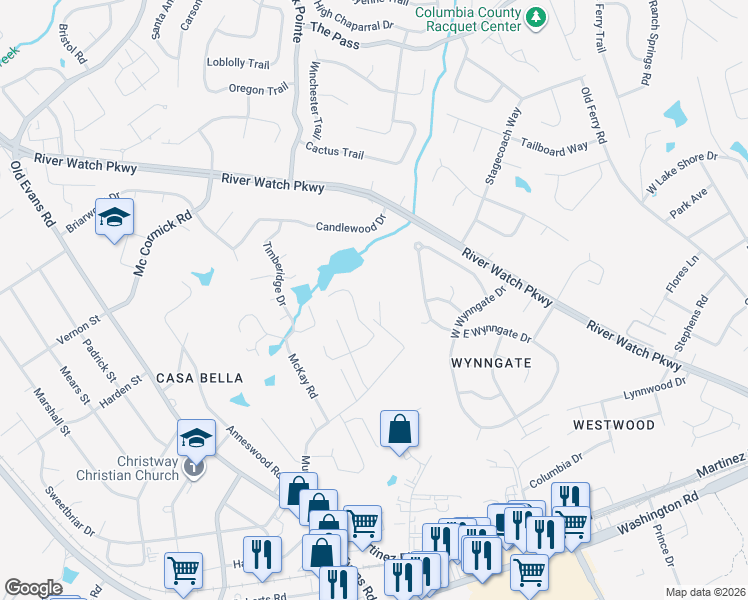map of restaurants, bars, coffee shops, grocery stores, and more near 3763 Murray Road in Martinez