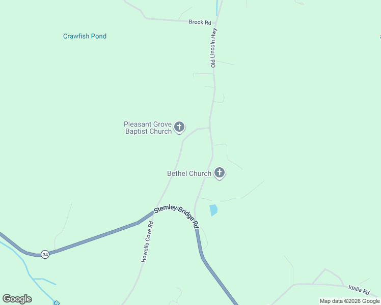 map of restaurants, bars, coffee shops, grocery stores, and more near 7350 Howells Cove Road in Talladega