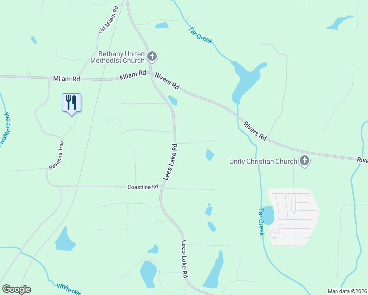 map of restaurants, bars, coffee shops, grocery stores, and more near 501 Lees Lake Road in Fayetteville