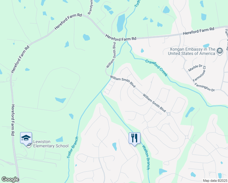 map of restaurants, bars, coffee shops, grocery stores, and more near 4040 Payten Place in Evans