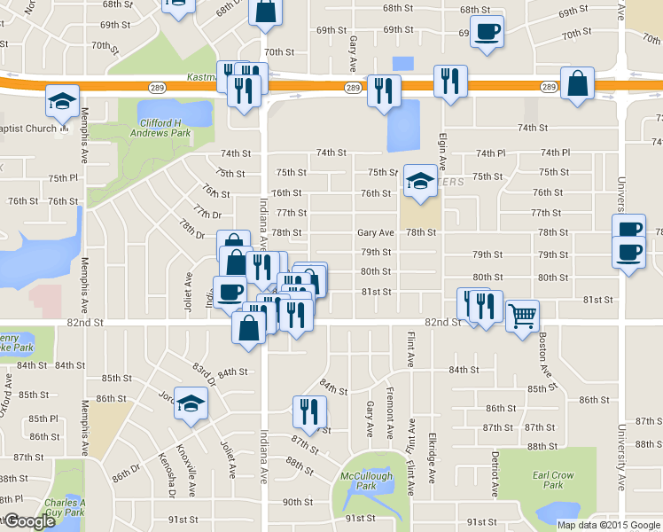 map of restaurants, bars, coffee shops, grocery stores, and more near 3208 80th Street in Lubbock
