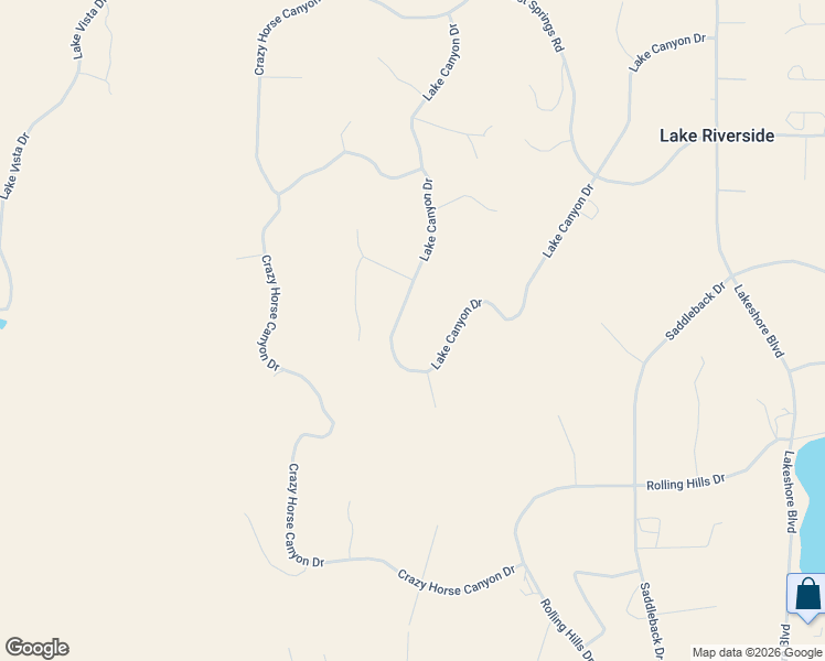 map of restaurants, bars, coffee shops, grocery stores, and more near 48820 Lake Canyon Drive in Aguanga