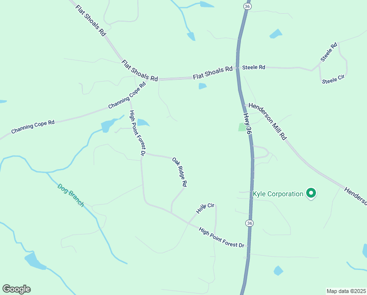 map of restaurants, bars, coffee shops, grocery stores, and more near 270 Oak Ridge Road in Covington