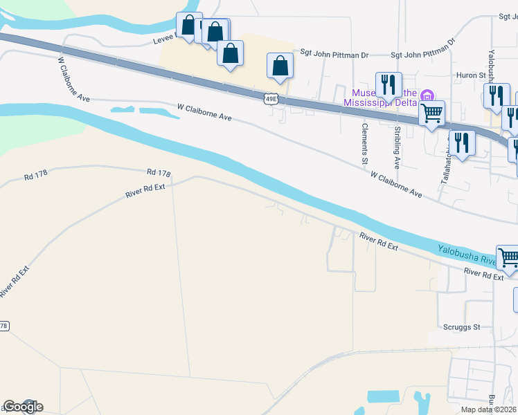 map of restaurants, bars, coffee shops, grocery stores, and more near 2709 River Road Exd in Greenwood