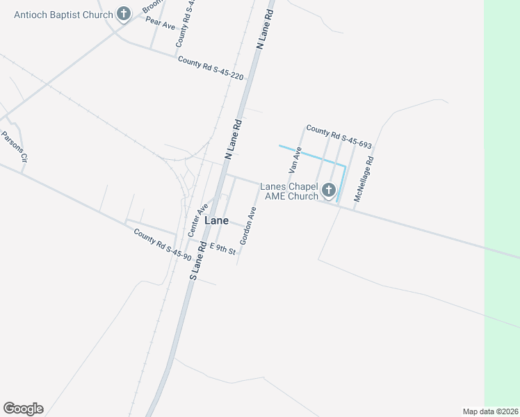map of restaurants, bars, coffee shops, grocery stores, and more near 59-131 County Road S-45-299 in Lane