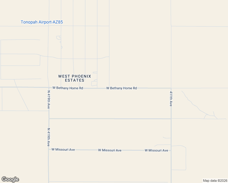 map of restaurants, bars, coffee shops, grocery stores, and more near 41480 West Bethany Home Road in Tonopah