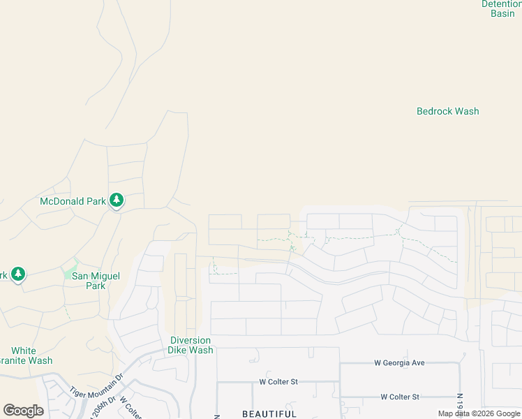 map of restaurants, bars, coffee shops, grocery stores, and more near 20085-20265 West Bethany Home Road in Litchfield Park