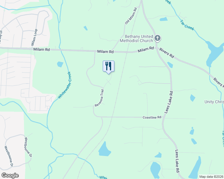 map of restaurants, bars, coffee shops, grocery stores, and more near 120 Browning Court in Fayetteville