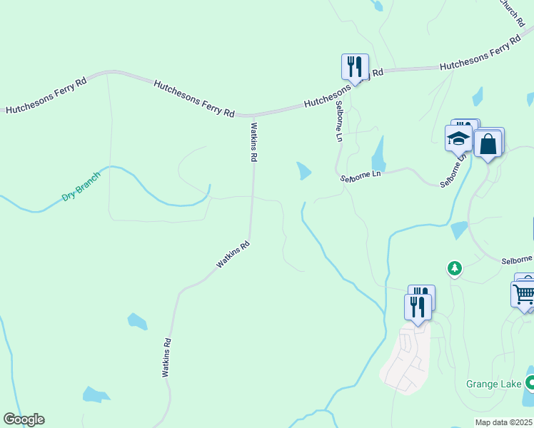 map of restaurants, bars, coffee shops, grocery stores, and more near 8595 Serenbe Road in Palmetto
