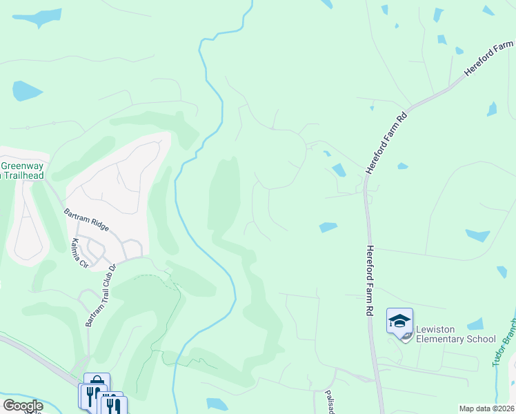 map of restaurants, bars, coffee shops, grocery stores, and more near 4718 Southwind Road in Evans