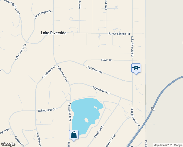 map of restaurants, bars, coffee shops, grocery stores, and more near 49485 Flightline Way in Aguanga