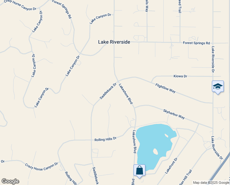 map of restaurants, bars, coffee shops, grocery stores, and more near 41080 Saddleback Drive in Aguanga