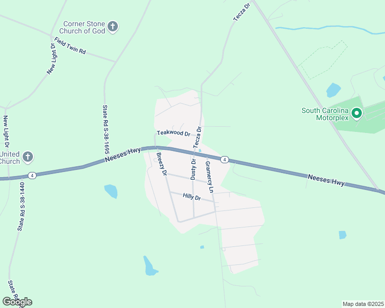 map of restaurants, bars, coffee shops, grocery stores, and more near 304 Dusty Drive in Orangeburg