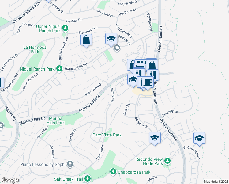map of restaurants, bars, coffee shops, grocery stores, and more near 4 Chandon in Laguna Niguel