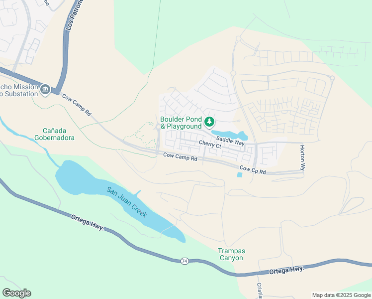 map of restaurants, bars, coffee shops, grocery stores, and more near 1200 Lasso Way in Mission Viejo