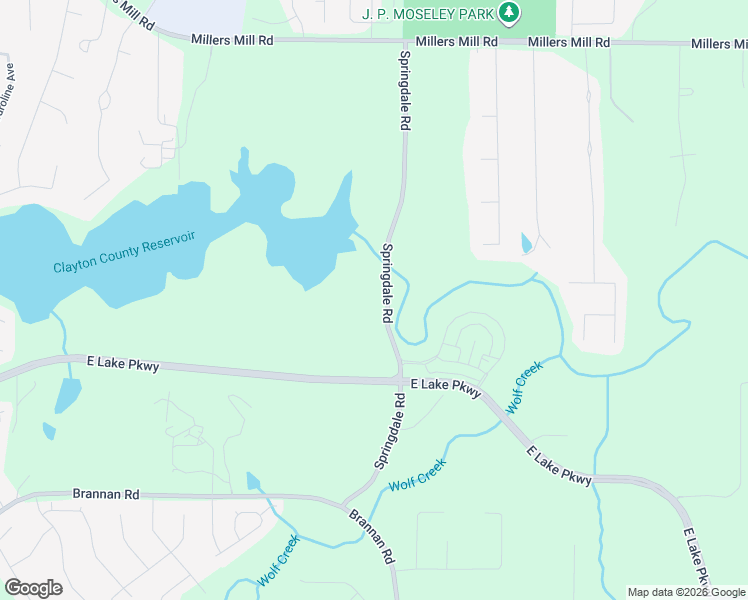 map of restaurants, bars, coffee shops, grocery stores, and more near 325 Springdale Road in Stockbridge