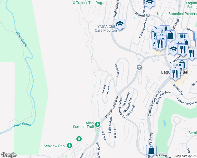map of restaurants, bars, coffee shops, grocery stores, and more near 9 Coronado Pointe in Laguna Niguel