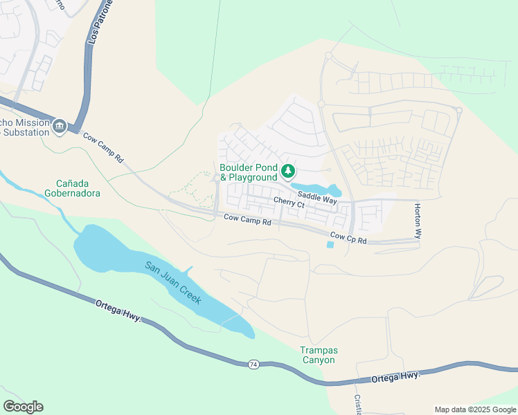 map of restaurants, bars, coffee shops, grocery stores, and more near 1200 Lasso Way in Mission Viejo