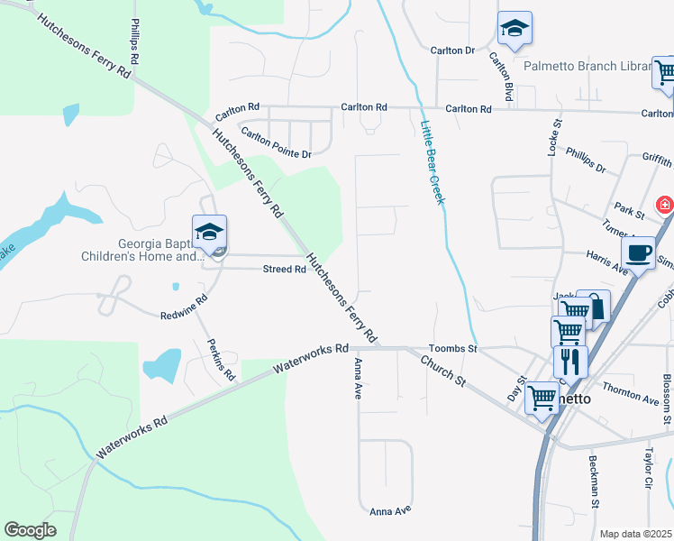 map of restaurants, bars, coffee shops, grocery stores, and more near 501 Hutchesons Ferry Road in Palmetto