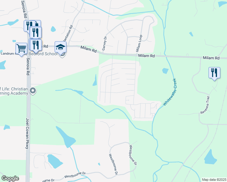 map of restaurants, bars, coffee shops, grocery stores, and more near 115 Glenn Road in Fayetteville