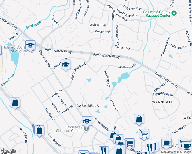 map of restaurants, bars, coffee shops, grocery stores, and more near 3904 Cobblestone Lane in Martinez