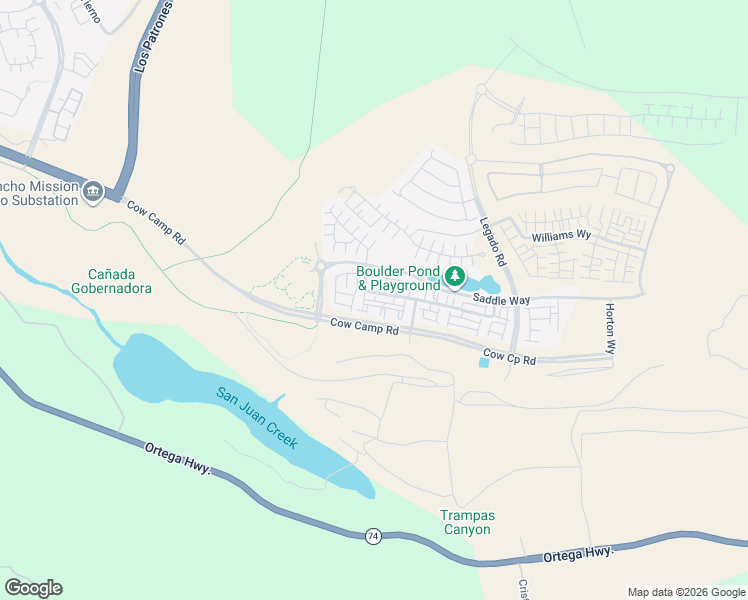 map of restaurants, bars, coffee shops, grocery stores, and more near 1201 Lasso Way in Mission Viejo