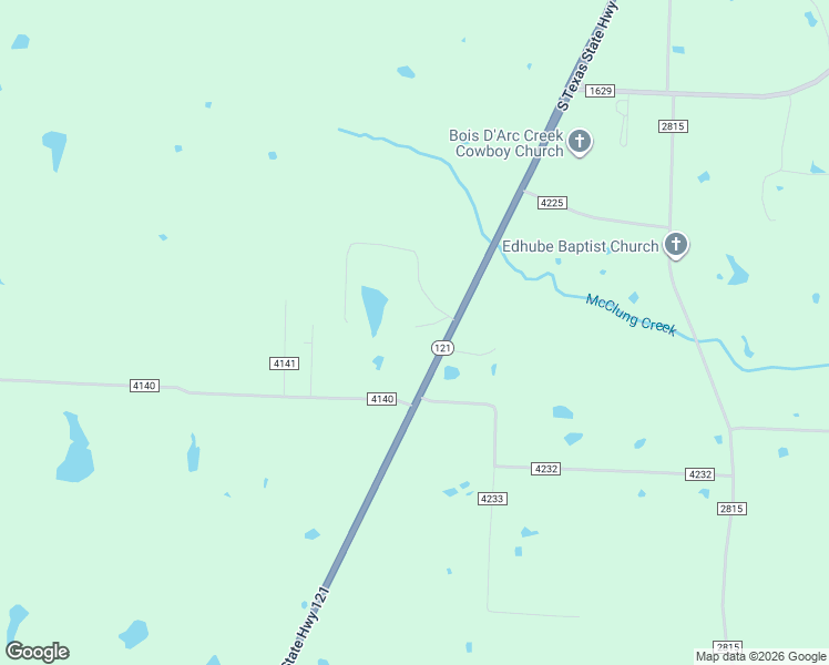 map of restaurants, bars, coffee shops, grocery stores, and more near 300 Glen Meadows Drive in Bonham