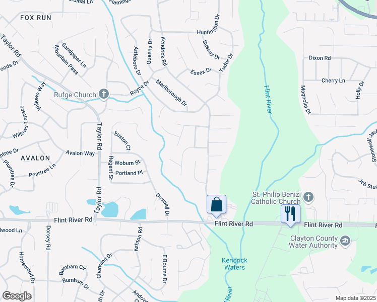 map of restaurants, bars, coffee shops, grocery stores, and more near 8460 Pineland Drive in Jonesboro
