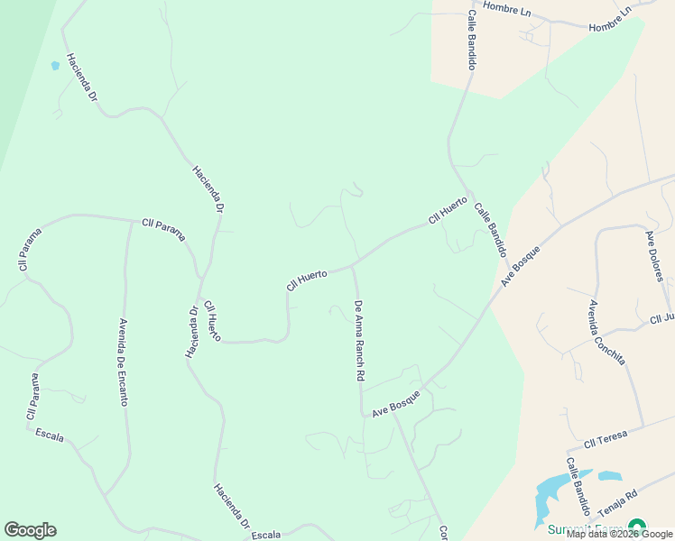 map of restaurants, bars, coffee shops, grocery stores, and more near Calle Huerto in Riverside County