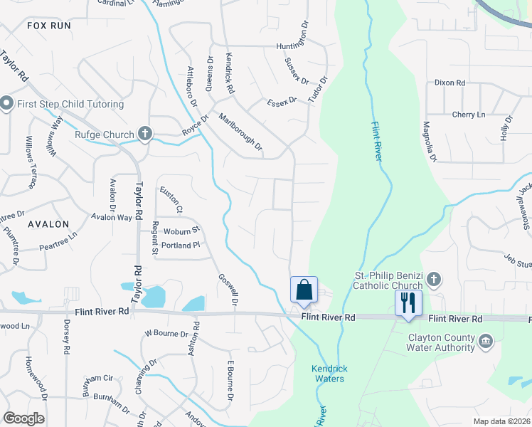 map of restaurants, bars, coffee shops, grocery stores, and more near 8460 Pineland Drive in Jonesboro