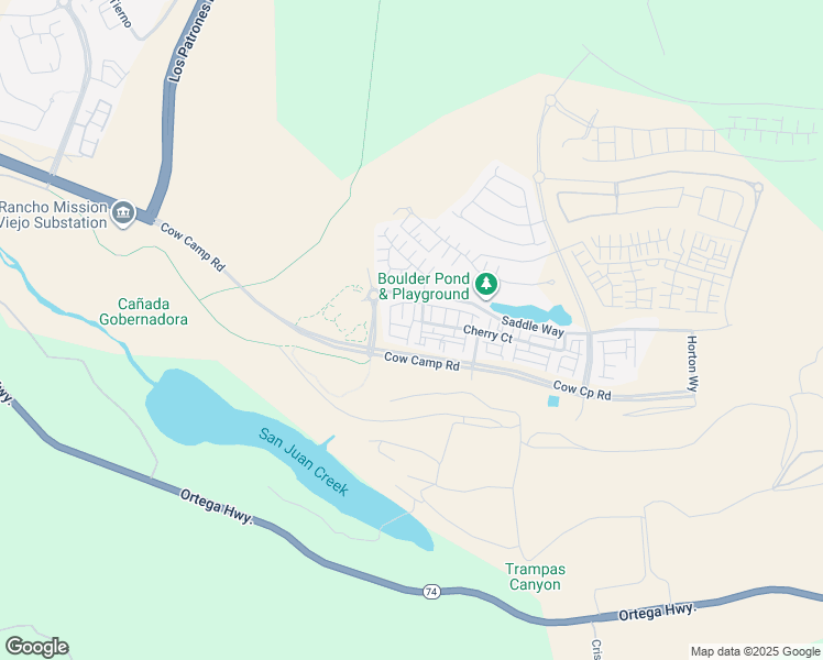 map of restaurants, bars, coffee shops, grocery stores, and more near 612 Prickly Pear Way in Mission Viejo