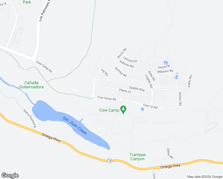 map of restaurants, bars, coffee shops, grocery stores, and more near 1201 Lasso Way in Mission Viejo