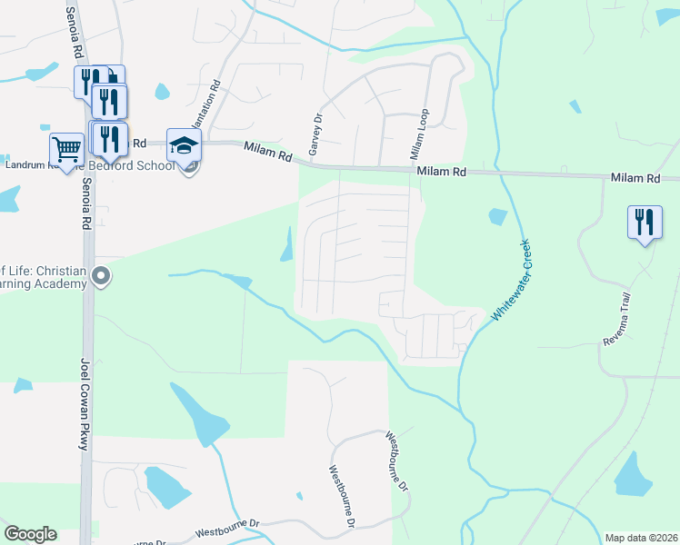 map of restaurants, bars, coffee shops, grocery stores, and more near 115 Glenn Road in Fayetteville