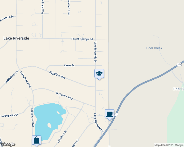 map of restaurants, bars, coffee shops, grocery stores, and more near 41187 Lake Riverside Drive in Aguanga