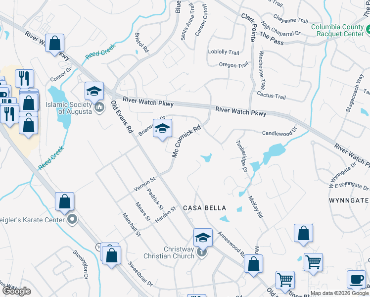 map of restaurants, bars, coffee shops, grocery stores, and more near 301-405 Mc Cormick Road in Martinez