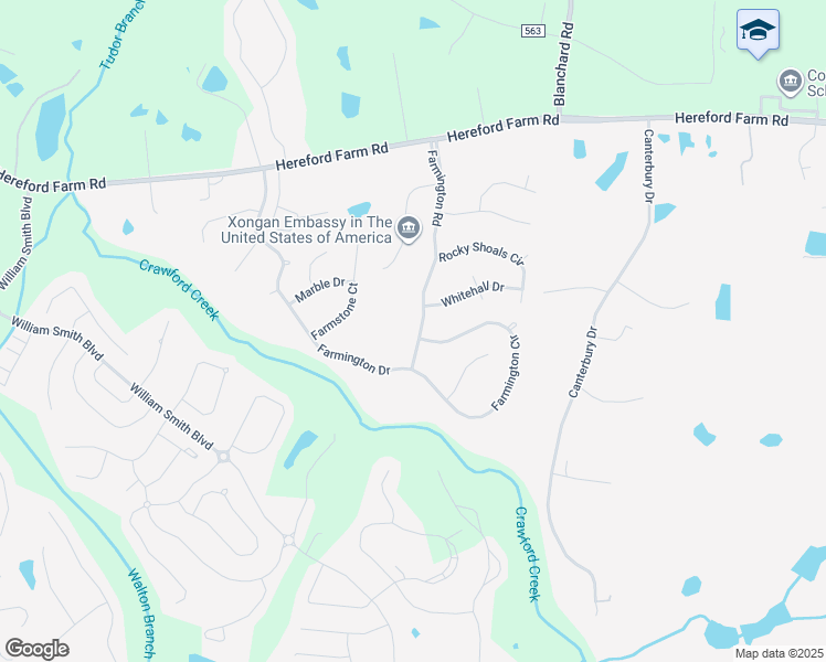 map of restaurants, bars, coffee shops, grocery stores, and more near 356 Farmington Drive in Evans