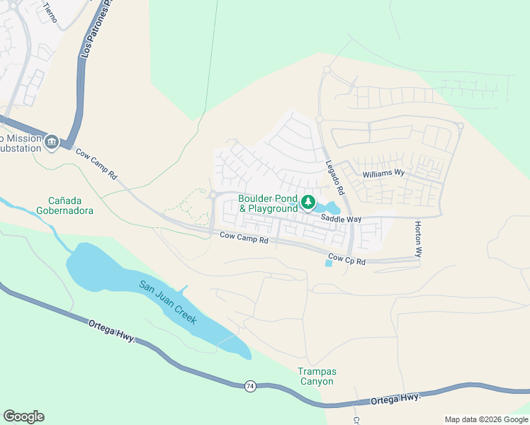 map of restaurants, bars, coffee shops, grocery stores, and more near 451 Potter Way in Mission Viejo