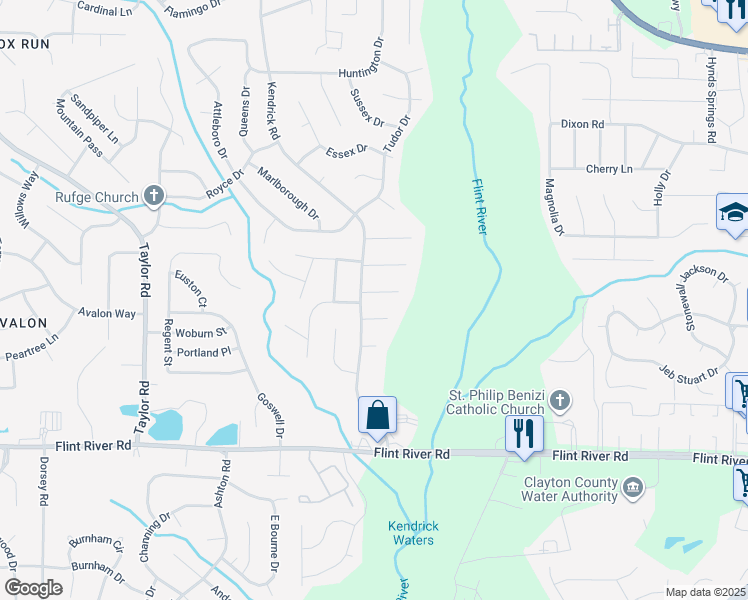 map of restaurants, bars, coffee shops, grocery stores, and more near 317 Cheryl Ct in Jonesboro