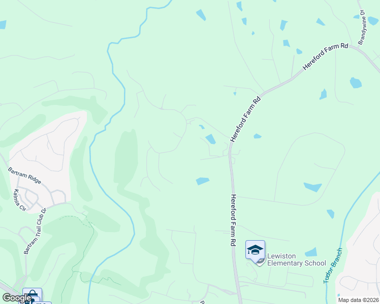 map of restaurants, bars, coffee shops, grocery stores, and more near 5329 Hereford Farm Road in Evans