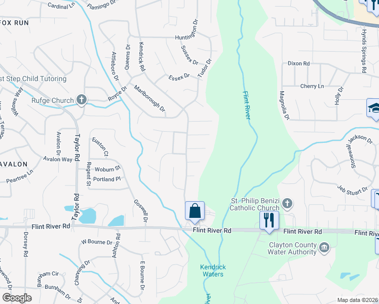 map of restaurants, bars, coffee shops, grocery stores, and more near 317 Cheryl Court in Jonesboro