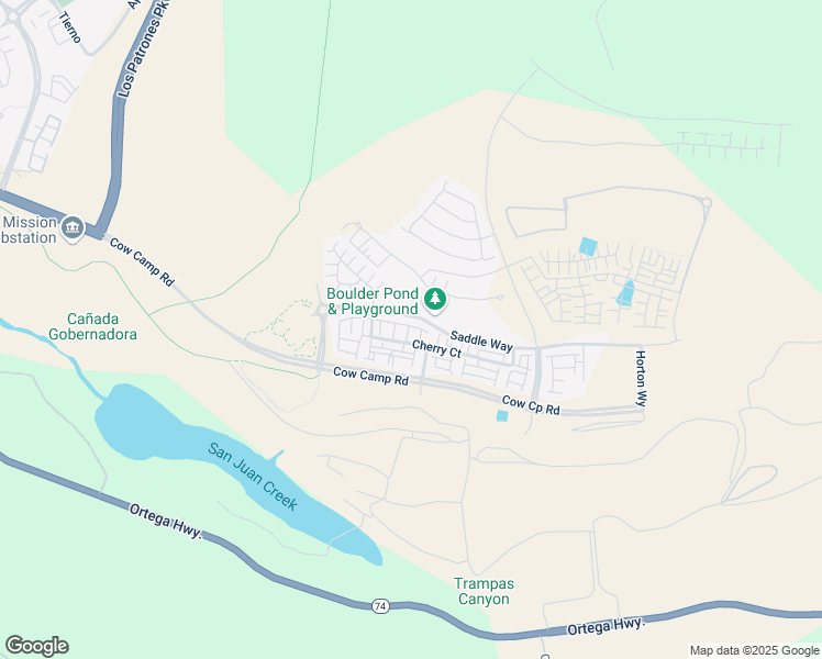 map of restaurants, bars, coffee shops, grocery stores, and more near 401 Potter Way in Ladera Ranch